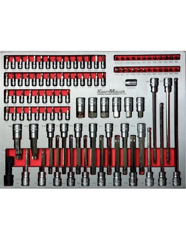 SERVANTE D'ATELIER PRO LINE BY KRAFTMULLER 7/7 ROUGE ET NOIR