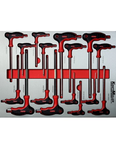 SERVANTE D'ATELIER PRO LINE BY KRAFTMULLER 7/7 ROUGE ET NOIR
