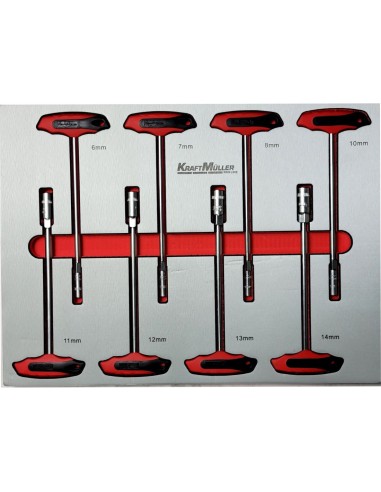 SERVANTE D'ATELIER PRO LINE BY KRAFTMULLER 7/7 ROUGE ET NOIR