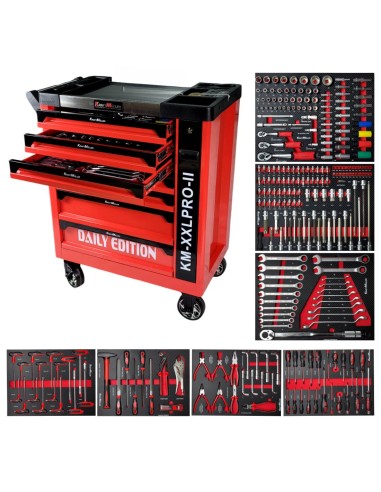 SERVANTE KRAFTMULLER DAILY EDITION XXL-PRO 7/7 ROUGE ET NOIR