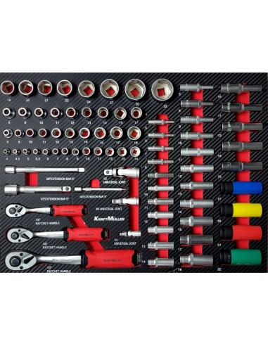 SERVANTE KRAFTMULLER DAILY EDITION XXL-PRO 7/7 ROUGE ET NOIR