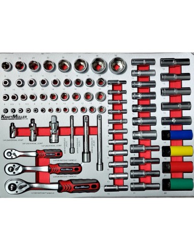 SERVANTE D'ATELIER KRAFTMULLER XXL EDITION 261 OUTILS VERSION FRANCE