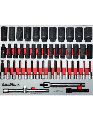 SERVANTE D'ATELIER KRAFTMULLER XXL EDITION 261 OUTILS VERSION FRANCE