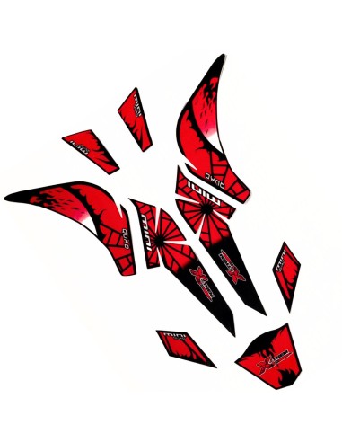 Kit déco ROUGE quad PYTHON ou CARBONE - PitRacing