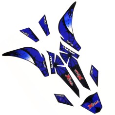 Kit déco BLEU quad PYTHON ou CARBONE - PitRacing