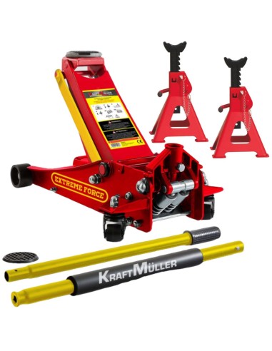 CRIC ROULEUR PROFESSIONNEL 3T KRAFTMULLER EXTRA PLAT + CHANDELLES 3T