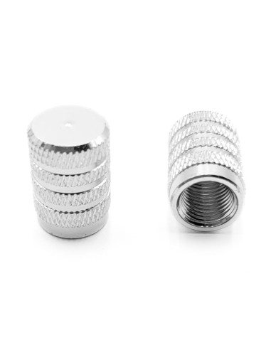 BOUCHONS DE VALVE X2 EN ALUMINIUM DIAMON CHROMEE