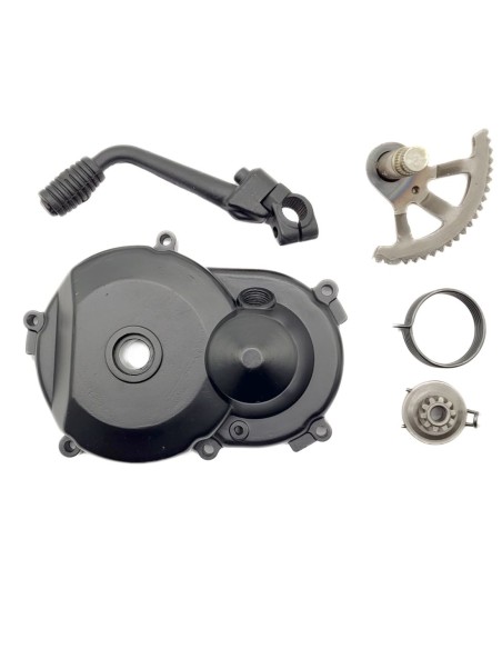 Carter d'embrayage + kick + pignon + rocher pour moto ITALJET MX50 / NRG / KTM / BHR / KRAFTMULLER / KAYO KT50 type 2