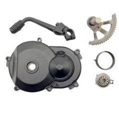 Carter d'embrayage + kick + pignon + rocher pour moto ITALJET MX50 / NRG / KTM / BHR / KRAFTMULLER / KAYO KT50 type 2