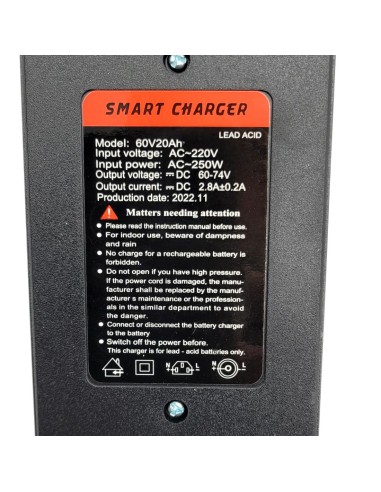 CHARGEUR INTELLIGENT 60V POCKET QUAD / MOTO ÉLECTRIQUE
