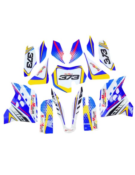 Kit déco bleu ITALJET MX50 / NRG / KRAFTMULLER 50 cc 9 cv