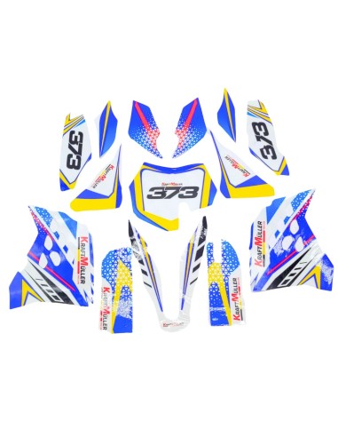 Kit déco bleu ITALJET MX50 / NRG / KRAFTMULLER 50 cc 9 cv