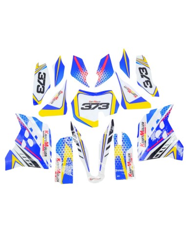 Kit déco bleu ITALJET MX50 / NRG / KRAFTMULLER 50 cc 9 cv