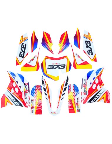 Kit déco rouge ITALJET MX50 / NRG / KRAFTMULLER 50 cc 9 cv