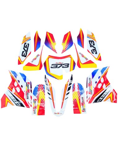 Kit déco rouge ITALJET MX50 / NRG / KRAFTMULLER 50 cc 9 cv