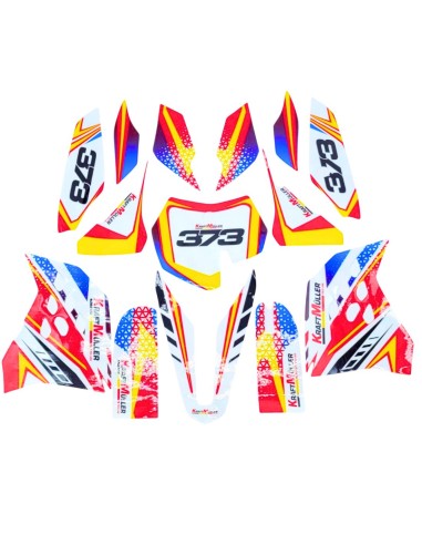 Kit déco rouge ITALJET MX50 / NRG / KRAFTMULLER 50 cc 9 cv