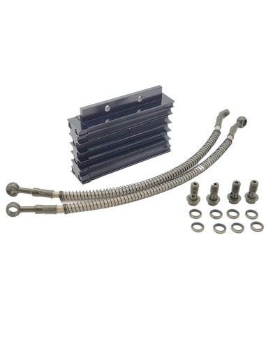 Radiateur d’huile alu CNC durite 460 mm dirt bike / pit bike