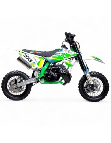 Pit bike 50 VARMAN ITALJET Renforcé replica 2 temps roue 10/10" Vert
