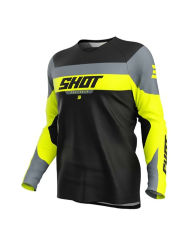 Maillot Draw Kid League Neon Yellow