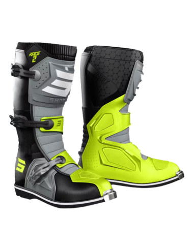 Bottes Race 2 Black-Grey-Neon-Yellow