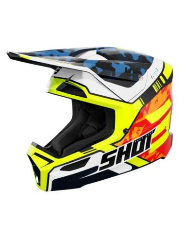 Casque Furious Kid Beast SHOT Blue Red / Glossy