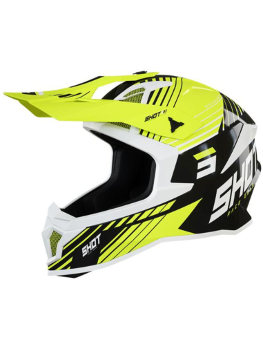 Casque Lite Fury SHOT Black Neon Yellow White / Glossy
