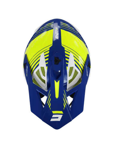 Casque Lite Fury SHOT Navy Neon Yellow / Glossy