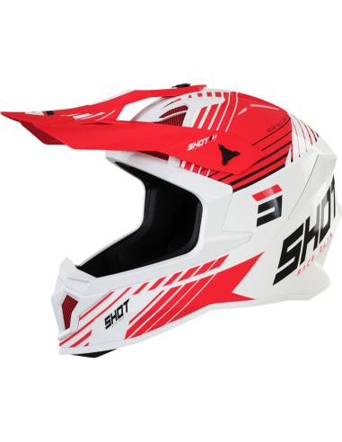 Casque Fury SHOT White Red / Glossy