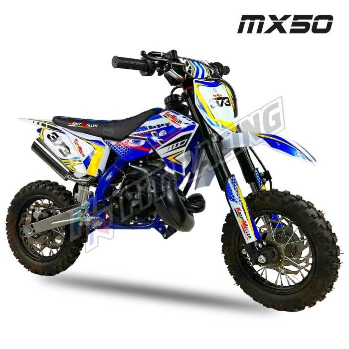 Varman MX50 motocross Italjet 50cc : freins hydrauliques, roues 10 pouces | Pitracing