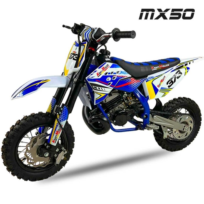 Varman MX50 motocross Italjet 50cc : freins hydrauliques, roues 10 pouces | Pitracing