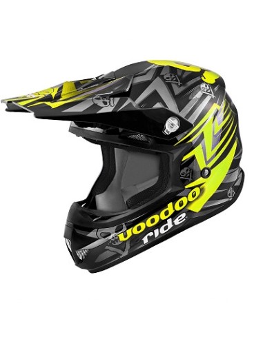 Casque Cross Voodoo Ride Icon SC15 JAUNE - PitRacing