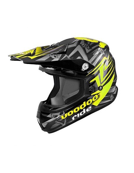 Casque Cross Voodoo Ride Icon SC15 JAUNE - PitRacing