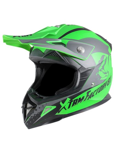 Casque enfant cross XTRM Factory VERT - PitRacing