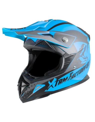 Casque enfant cross XTRM Factory BLEU - PitRacing