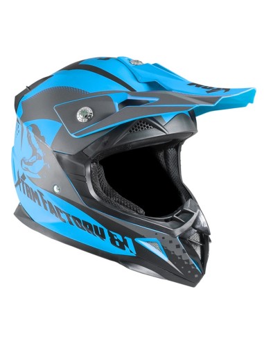 Casque enfant cross XTRM Factory BLEU - PitRacing