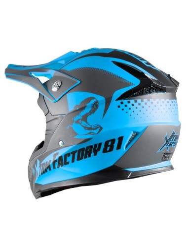 Casque enfant cross XTRM Factory BLEU - PitRacing
