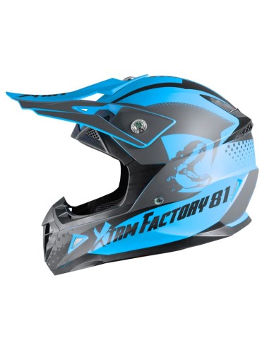 Casque enfant cross XTRM Factory BLEU - PitRacing