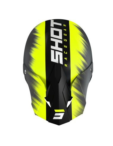 Casque cross Shot FURIOUS KID VERSUS Enfant - GREY NEON YELLOW GLOSSY