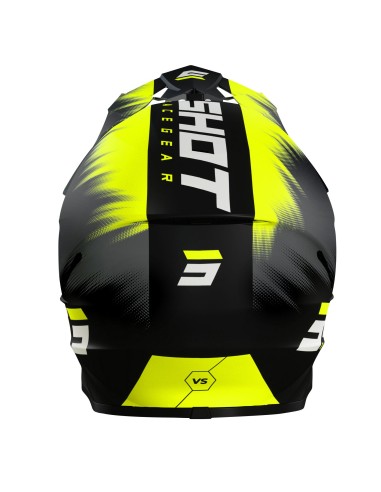Casque cross Shot FURIOUS KID VERSUS Enfant - GREY NEON YELLOW GLOSSY