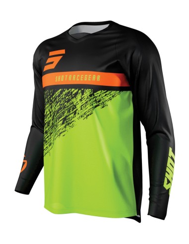 Maillot cross Shot DEVO KID ROLL - VERT / ORANGE