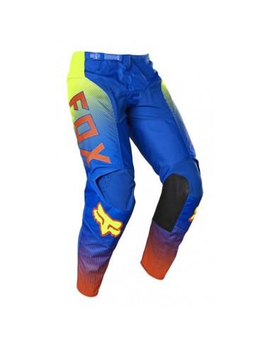 Pantalon Cross FOX Enfant 180 Oktiv Bleu Jaune Rouge