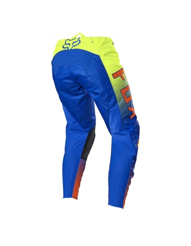 Pantalon Cross FOX Enfant 180 Oktiv Bleu Jaune Rouge