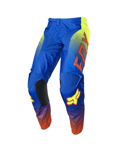 Pantalon Cross FOX Enfant 180 Oktiv Bleu Jaune Rouge
