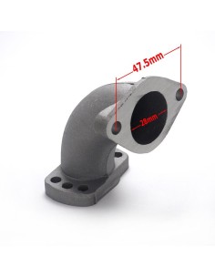 Pipe d'admission 26 mm coudée réglable quad - PitRacing