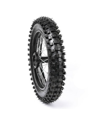 Roue 14" arrière axe 12 mm renforcée complète dirt bike / pit bike - PitRacing