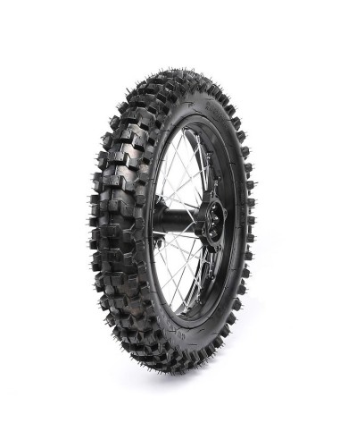 Roue 14" arrière axe 12 mm renforcée complète dirt bike / pit bike - PitRacing